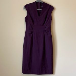 Tahari Sleeveless V-Neck Midi Dress